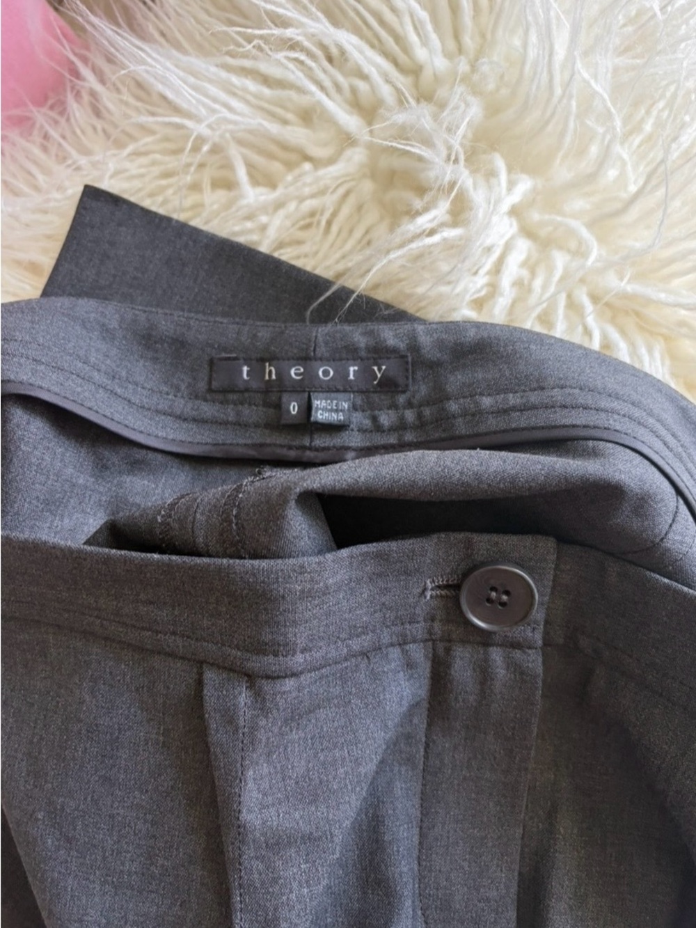 Theory Charcoal Gray Dress Trousers Women's